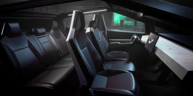 2021 Tesla Cybertruck interior